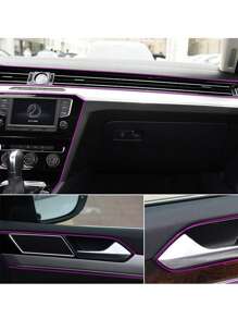 1 件 5 米汽车内饰装饰条，电镀仪表板/中控台缝隙填充物，创意改装，多色可选，可定制适合所有车型