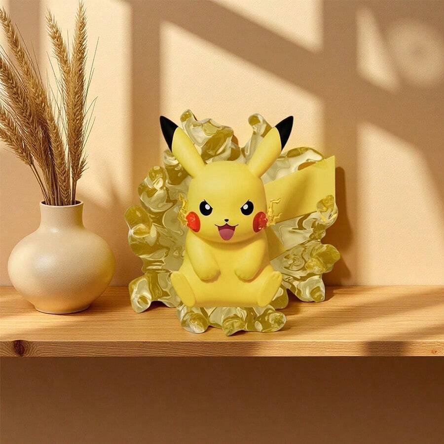 Miniso Pokémon Series Pikachu 3D Refrigerator Magnet, Adorable Design Brightens The Kitchen, Strong Magnetic Force Ensures Stable Decoration (1 PC)