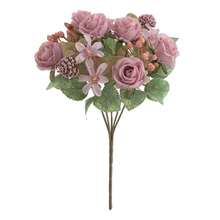 Brighten Up Your Home With Our Set Of 6 Silk Flower Decorations In Various Shades - Perfect For Medium Size Spaces