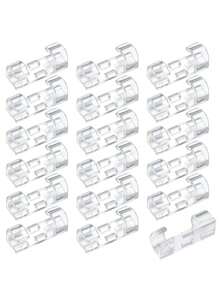 50 piezas de clips para luces de cuerda de exterior con tiras adhesivas - a prueba de agua, resistente a los rayos UV, sin daños, instalación sin herramientas, adecuado para Navidad, patio, jardín, decoración de balcón, clips para colgar luces