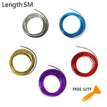 1 件 5 米汽车内饰装饰条，电镀仪表板/中控台缝隙填充物，创意改装，多色可选，可定制适合所有车型