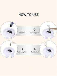 50/100/200pcs Round Eyelash Extension Glue Rings, Eyelash Glue Fixator, Flare Lash Trays, Eyelash Extension Supplies - Multicolor - View 8