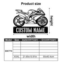 1pc Customizable Motorcycle Rider Metal Mural - Personalized Motorcycle Logo Decoration - Art Style Reusable Decorative Metal Mural - Suitable For Porch, Courtyard, Garden, Office, Negotiation Room, Birthday Gift, Graduation Gift, Perfect Gift For Motorcycle Enthusiasts - Multicolor - View 41