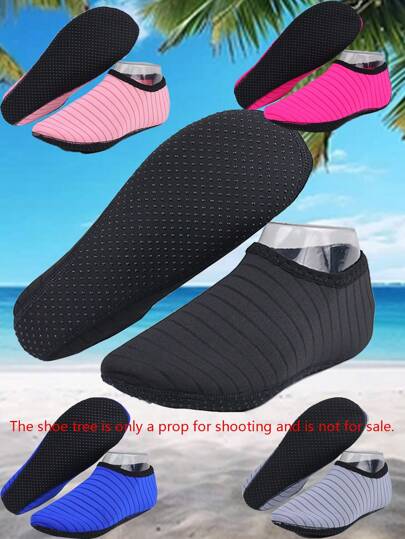 1 pieza Zapatos acuáticos unisex de secado rápido, calcetines de agua para natación, playa, yoga, deportes, piscina, campamento, tallas para adultos y adolescentes, corren pequeños, por favor pida 2 tallas talla grande grandes, esencial de playa, accesorios de playa, flotador de piscina