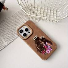 Funda para phone 15 Pro, 16 Pro, 14 Plus, 13 Pro, XS, 13, 14 y 11 con diseño estampado de escalera. Fabricada en TPU con diseño de piel de oveja. Compatible con phone 15 Pro, 16 Pro, 14 Plus, 13 Pro, XS, X y XR. Modelo SHJC3182. - Caqui - Ver 5