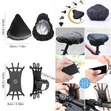 Waterproof Bike Cover For 1 Or 2 Bikes 210T Outdoor Bicycle Cover For Outside Storage Anti Dust Rain UV Protection For Mountain Road Electric Bike With Storage Bag Seat Cover Cell Phone Holder