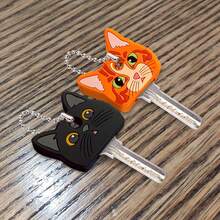 Set Of 2 Key Cap Covers, PVC Key Identifier, Cute Head Cover Keychain For Distinguishing Keys - Cute Dog CatChristmas - Chó chăn cừu Đức, chó Boston Terrier - Xem 3