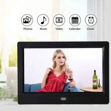 10英寸数码相框，1920x1080 IPS屏幕，电子相框，可壁挂，带遥控器，支持视频和音乐播放 - 白色 - 查看 2