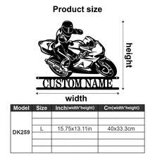 1pc Customizable Motorcycle Rider Metal Mural - Personalized Motorcycle Logo Decoration - Art Style Reusable Decorative Metal Mural - Suitable For Porch, Courtyard, Garden, Office, Negotiation Room, Birthday Gift, Graduation Gift, Perfect Gift For Motorcycle Enthusiasts - Multicolor - View 49