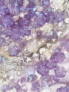 亚克力DIY饰品，奶油胶手机壳，发夹，装饰饰品材料，巴洛克饰品，DIY手工耳环，头饰，鞋子，服装配饰。本产品广泛应用于装饰，吊坠等。 - 紫色 - 查看 7