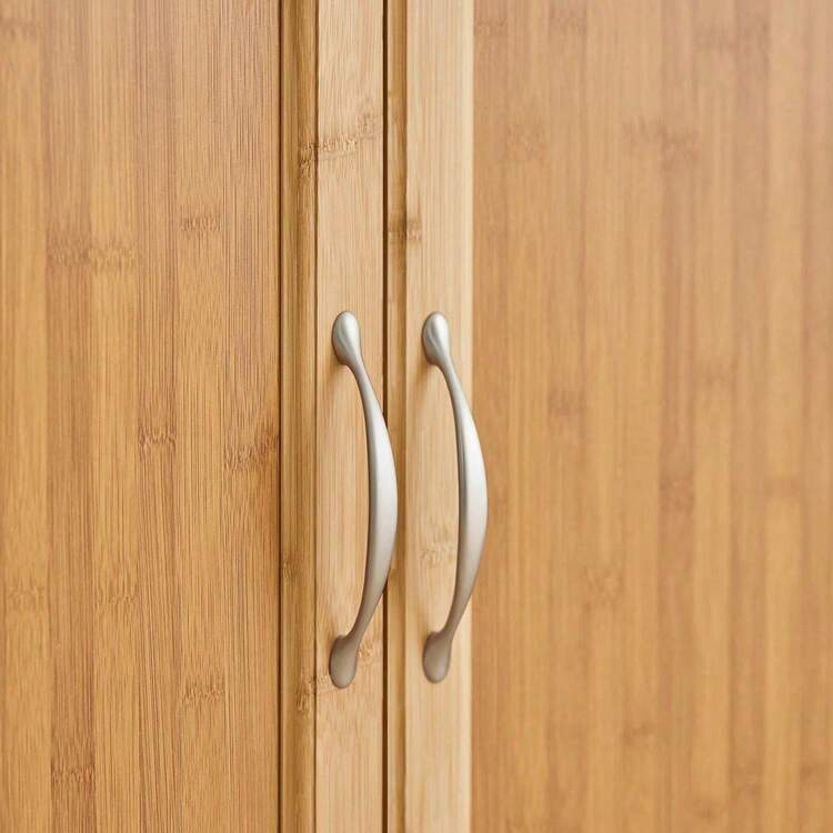 SoBuy Kitchen Cabinet Kitchen Storage Trolley Cart With Bamboo Worktop, 1 Large Cupboard And 1 Drawer, FKW13-WN - Brown - View 10