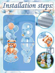 Gender Reveal Decorations 2 Sets Gender Reveal Yard Signs With Stakes - Classic Plastic Outdoor Decorations, Blue & Pink Bear/Elephant Designs, "He" & "She" Balloons, Perfect For Boy Or Girl Newborn Welcome Party, Gender Reveal Party Supplies | Classic Style Decor | Easy Setup Decorations - Multicolor - View 11