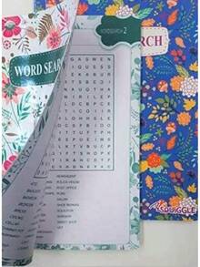Squiggle Travel Size Floral Word Search Challenge Books, 110 Puzzles Per Book - Set Of 2 - 1 - 查看 2