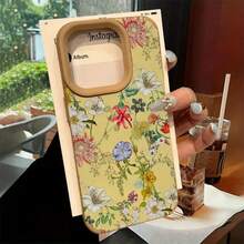 Teléfono con diseño floral vintage y lente de alta calidad, compatible con 14 Plus, 11 Pro, 16, XS, 15, 13 y 12. Funda de piel sintética suave - Colores mixtos 1 - Ver 4