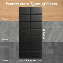 Walking Pad Carpet, Treadmill Hardwood Floors, Bike Compatible With – 1/4 Thick Non-Slip Exercise, Shock Absorbing & Floor Home Gym Use - 68"x24"x0.24" - View 10