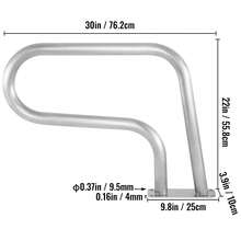 Barandilla para piscina 30x22 Barandilla para piscina Acero inoxidable 304 Capacidad de carga de 250 libras Barandilla para piscina plateada a prueba de herrumbre Barandilla para piscina humanizada con cubierta de agarre azul y broca M8 y tornillos autorroscantes - Plateado - Ver 10