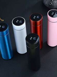 1 pieza/500ml(16.9oz) - Taza con pantalla de temperatura inteligente + filtro de té | Taza de agua de acero inoxidable | Estilo degradado de dopamina Ins | Bloqueo de temperatura a largo plazo de 24 h | Taza de viaje de oficina y salud | Taza de café para coche de las cuatro estaciones - Botella de agua para deportes y viajes al aire libre, adecuada para la escuela, el camping y las excursiones