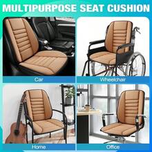 Car Seat Cushion And Back Support Pillow 1.2'' Thick Memory Foam Desk Chair Cushion Back Support For Automotive Seat Driver Travel Leg And Back Pain Relief Washable Adjustable Orange