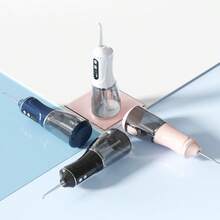 Idropulsore elettrico, irrigatore orale portatile senza fili, con 4 ugelli e 3 modalità, filo interdentale elettrico per la cura orale domestica, perfetto per viaggi, trasferte di lavoro, festival, opzioni regalo
