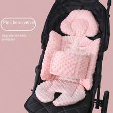 Generic Infant Insert Compatible With  Swing  Swing And Infant Car Seat, Newborn Insert Baby Head Body Support, Reversible Design, Breathable Soft Fabric, 1Pcs - Dots - Rosa - Ver 2