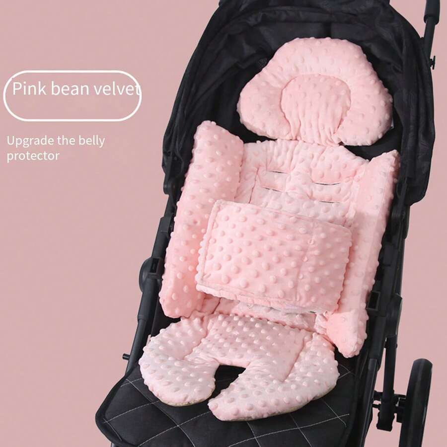 Generic Infant Insert Compatible With Swing Swing And Infant Car Seat, Newborn Insert Baby Head Body Support, Reversible Design, Breathable Soft Fabric, 1Pcs - Dots - 粉色 - 查看 1