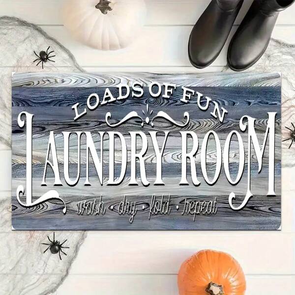 Waschbarer Vintage Landhausstil Waschraum Matte, Heimdekoration Teppich, Waschbare Küche Matte, Waschraum Accessoire