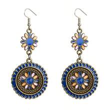 Bohemian Circular Drop Earrings 1 Pair - Multicolored Earrings - View 2