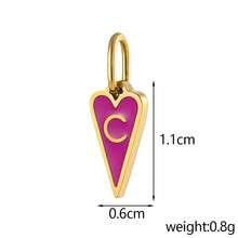 1 Cute Stainless Steel Pendant With 26 Colorful Heart Letters A-Z, Suitable For Bracelets, Necklaces, Earrings, Jewelry Making, Versatile For Daily Parties, And Gift Giving - Multicolor - View 9