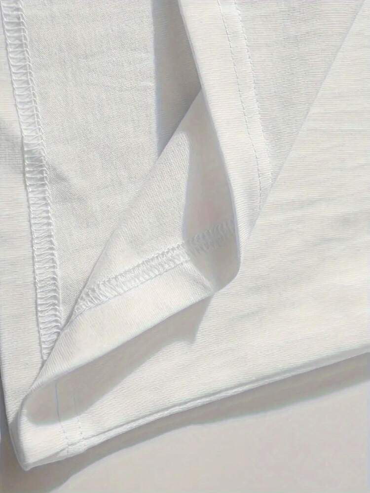 Camiseta de Algodón Grueso de 180 g/m² para Hombre - Camiseta Blanca de Cuello Redondo, Tejido Suave y Transpirable para Uso Diario y Formal, Camisa Casual para Todas las Temporadas - Regalo - Blanco - Añade 3
