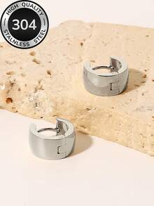 1 par de pendientes de aro dorados de acero inoxidable, hipoalergénicos, no se destiñen, cómodos y versátiles, minimalistas y elegantes, adecuados para uso diario o fiestas, regalo de joyería de moda para mujeres - Multicolor - Ver 12