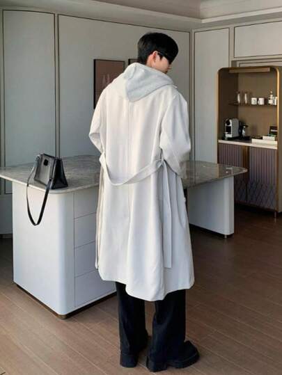 コート メンズ ロング ジャケット トレンチコート 秋冬 カジュアル ビジネス フード付き おしゃれ 大きいサイズ