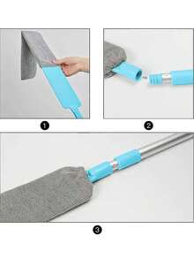 1 Stück leichter Flachmop, Flachmop, leichte Reinigung, Haushalts-Mop, Bodenreinigung, trocken und nass, schlabbriger Mop, mit leichtem und flexiblem Mopfkopf-Design, einfach tief in den Boden von Möbeln, Reinigungsutensilien, Fliesen usw. Küchenutensilien, Staub und Schmutz mit einem Klick lösen, Collegebedarf, Küchengrundausstattung, Reinigung.