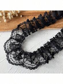 1 Yard - Ruy băng viền ren hoa 3D thanh lịch, rộng 2,4", màu trắng và đen - Viền nhún bèo, hoàn hảo cho may DIY, thêu, cổ áo, váy, đồ trang trí đám cưới, vải ren - Nhiều màu - Xem 16