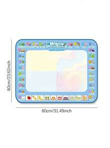 可重复使用的儿童涂鸦垫和水绘画画布 - 无乱绘画乐趣、便携式艺术玩具套装、带字母和数字设计的教育玩具 - 彩色 - 查看 8