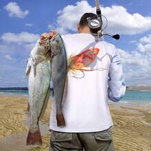 Palmyth Fishing Shirt For Men Long Sleeve Sun Protection UPF 50+ T-Shirts With Pocket - Phù du - Xem 4