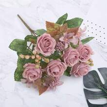 Brighten Up Your Home With Our Set Of 6 Silk Flower Decorations In Various Shades - Perfect For Medium Size Spaces