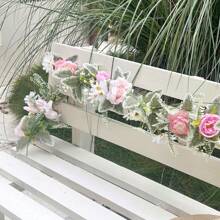 1 pièce Vigne d'Alice de 175 cm, tissu de soie, convient pour la décoration de mariage, l'extérieur, la décoration de fête, le centre de table, la décoration de printemps/été, la décoration d'automne, fleur artificielle, plante artificielle, vigne de plante artificielle, décoration d'Halloween, rose, marguerite