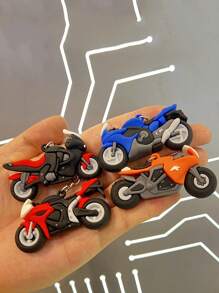 1件/6件卡通摩托车钥匙扣包包挂件钥匙圈创意小礼物汽车钥匙链配件学校汽车配件可爱哥特Y2K