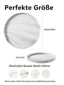 Khay phòng tắm bằng silicon 3 kích cỡ, khay trang điểm tròn, giá để đồ trên mặt bàn bếp, giá để xà phòng trang trí, khay trang trí để nước hoa, nến, cây cảnh (màu đen) - màu đen - Xem 20