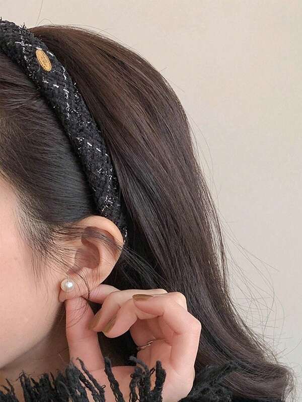 Diadema con cinta de rosa romántica para mujer, accesorio de cabello dulce y lindo con flor de perlas falsas, diadema con flor de rosa etérea