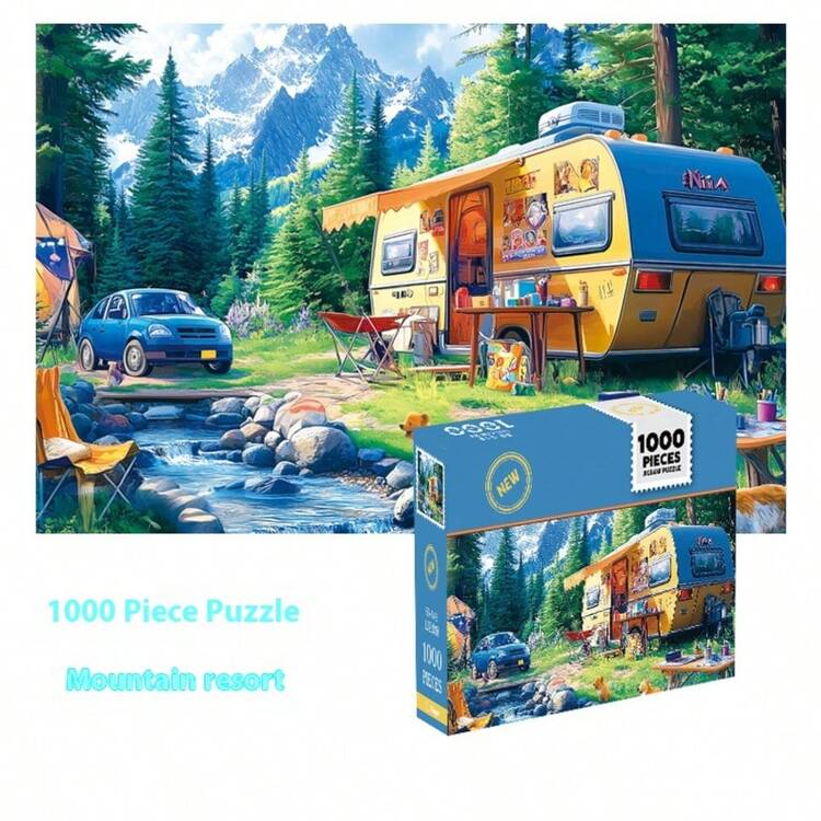 全新 2025-1 件，1000 片高难度绘画拼图，减压纸质拼图，博物馆级艺术品复制品，缝纫玩具，旅行玩具，课堂减压玩具，迷你沐浴玩具，圣诞文具，减压球，生日礼物，圣诞礼物，万圣节礼物，平安夜礼物，完美礼物，玩具，游戏 - 彩色 - 查看 15