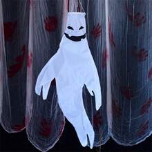 Halloween Decorations Outdoor Halloween Party Decor Indoor Ghost Ghost Decorations String Suitable For Porch Yard Garden Lawn Spirit Weathervane Ghost Hanging Haunted House Escape Room Scene Props