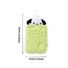 Miniso Sanrio Pochacco Chenille Hand Towel, Chenille Fibers Are Soft And Skin-Friendly, Strong Water Absorption, Hanging Indoors For Easy Access (1 PC) - Green - View 5