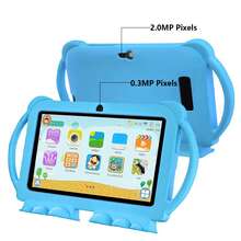 Tableta Android 13 de 7 pulgadas para niños, procesador Quad-Core A133, 3GB RAM + 32GB ROM, control parental, cámaras duales de 0.3MP + 2MP, WiFi 2.4G, batería de 3500mAh, con funda protectora - Rosa - Ver 5