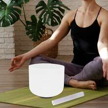 Klangschale, 8 Zoll Klangschale, Weiße Klangschale für Klangheilung