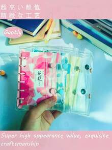 7 carpetas de anillas transparentes y coloridas, vibrantes y con estilo, con diseño de doble broche para mayor atractivo estético, perfectas para organizar fotos, planificación presupuestaria, diarios, pegatinas, útiles de oficina y escolares, un elemento esencial ideal para volver al colegio, un regalo pensado para Halloween y Navidad, imprescindible para coleccionistas y mentes creativas