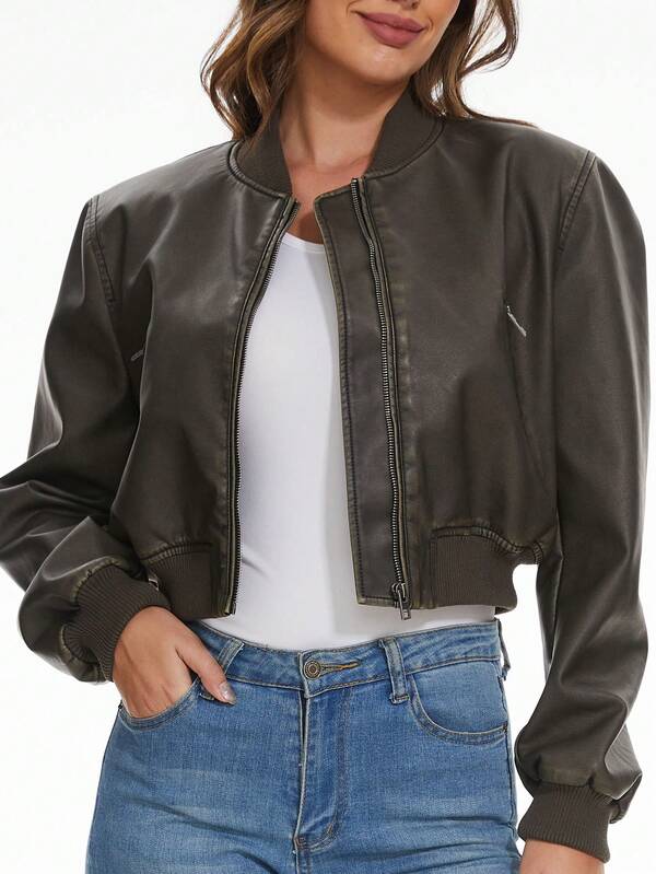 Giacche  per donna, giacca nera da motociclista, moto, biker, cappotto in PU