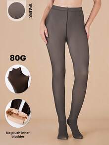 1/2 Paar Damen Schwarze Transparente Strumpfhosen, Große Größen, Bauchkontrolle, Po-Anhebung, Hohe Elastizität, Pillingresistent, Geeignet für Lässig, Büro und Business Tragen im Herbst und Winter