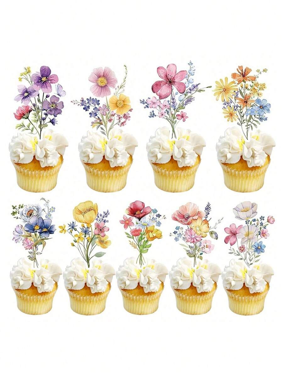 Trang trí tiệc sinh nhật chủ đề hoa dại - Trang trí tiệc mừng em bé chủ đề hoa dại, trang trí bánh cupcake hoa, trang trí bánh kem hoa, đồ dùng trang trí tiệc cưới chủ đề vườn cho cô dâu, trang nhã và tinh tế.
