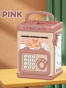 NEUSNEY Large Capacity Children's Piggy Bank, Electric Coin Saving Box With Manual Roll Money, Password & Fingerprint Unlock, Simulated Sound Effects, Kids Gift For Christmas, Halloween - Multicolor - View 14